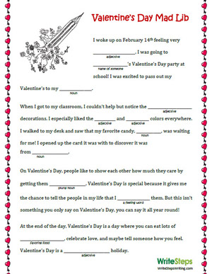 Paragraph valentines day write about a 20 Great